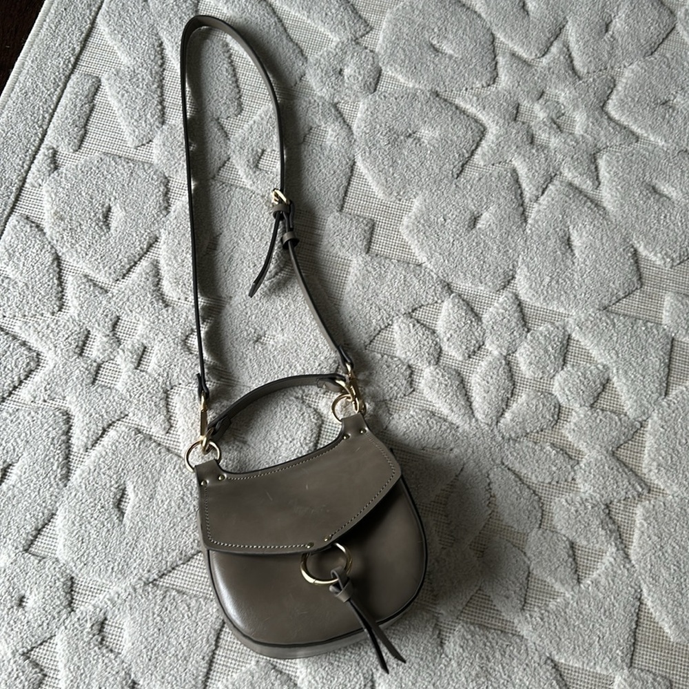 Zara Equestrian gray tassel crossbody bag - Picture 8 of 16